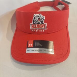 Under Armour Heat Gear Unisex Red Adjustable Belmont Bruins Visor NWT